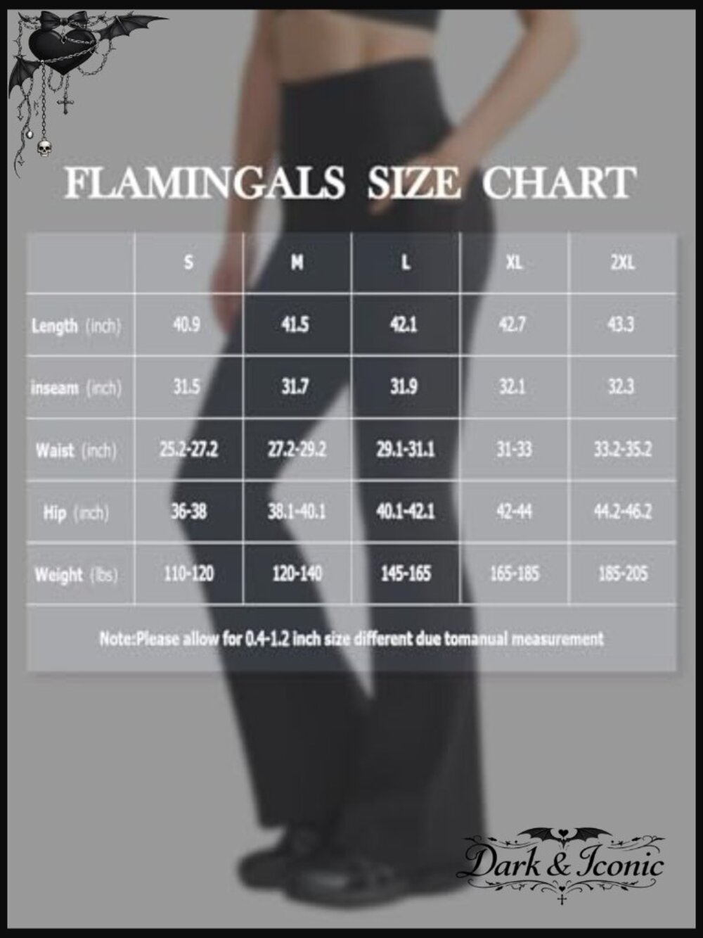 High Waisted Flared Yoga Leggings with Tummy Control & Pockets - Picture 6 of 7